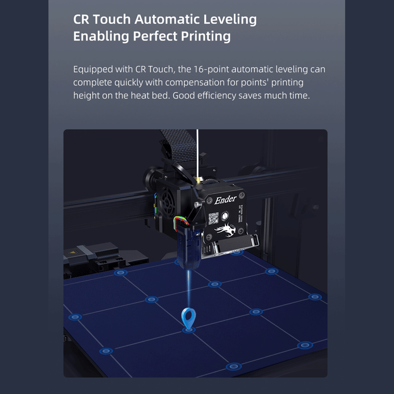 cr touch from creality geared on ender 3 s1 pro to automatic level on the printing bed