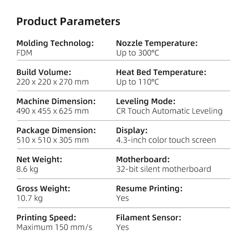 Creality ENDER-3 S1 Pro DIY 3D Printer